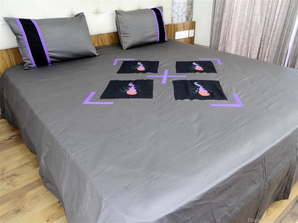 Embroidered  Double Bed Sheet-138