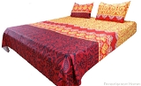 Doppelganger Homes Damask Design Printed Double Bedsheet-28