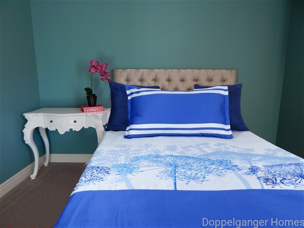 Doppelganger Homes Shades of Blue Single Bedsheet-14