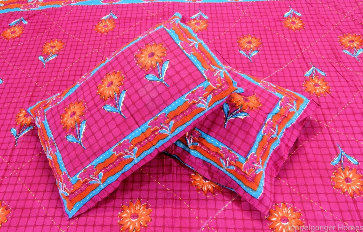 Kantha Embroidery Double Bed Sheet-41