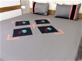 Embroidered  Double Bed Sheet-143
