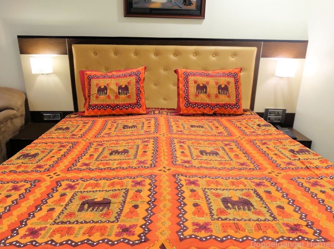 Kantha Embroidery Double Bed Sheet-37