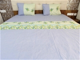 Doppelganger Homes Polka dots & Flowers Double Bed sheet-89