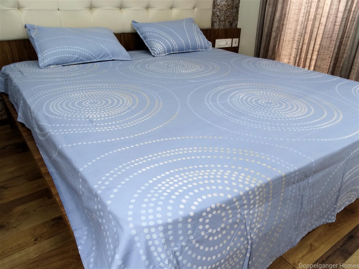 Doppelganger Homes Printed cotton Double Bed Sheet-108