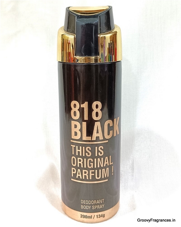 HP 818 Black Deodorant Body Spray 12Hrs Attraction (200ml, Pack of 1)
