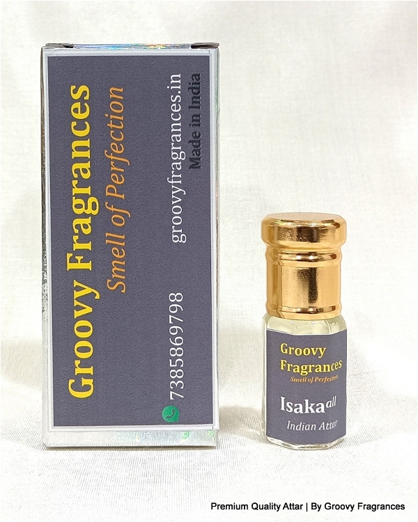 Groovy Fragrances Isaka Long Lasting Perfume Roll-On Attar | Unisex Attar | Alcohol Free by Groovy Fragrances - 3ML