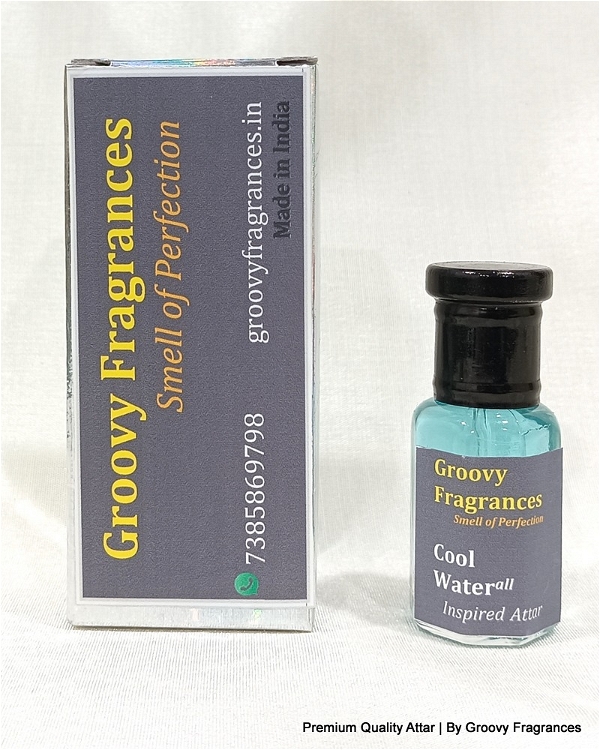 Groovy Fragrances Cool Water Long Lasting Perfume Roll-On Attar | Unisex | Alcohol Free by Groovy Fragrances - 6ML