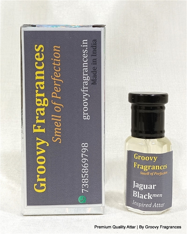 Groovy Fragrances Jaguar Black Long Lasting Perfume Roll-On Attar | For Men | Alcohol Free by Groovy Fragrances - 6ML