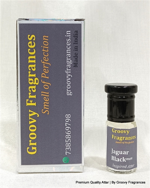 Groovy Fragrances Jaguar Black Long Lasting Perfume Roll-On Attar | For Men | Alcohol Free by Groovy Fragrances - 3ML