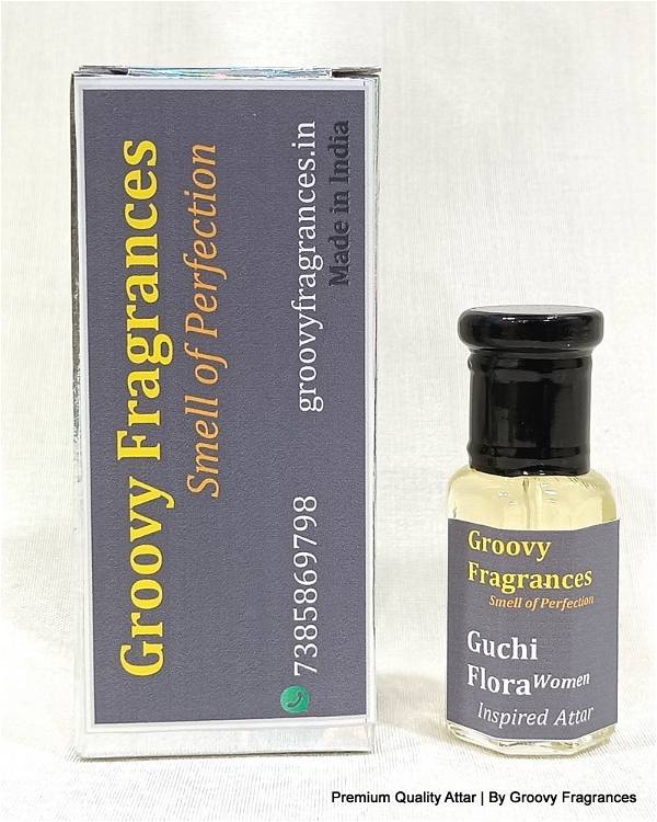 Groovy Fragrances Guchi Flora Long Lasting Perfume Roll-On Attar | For Women | Alcohol Free by Groovy Fragrances - 6ML