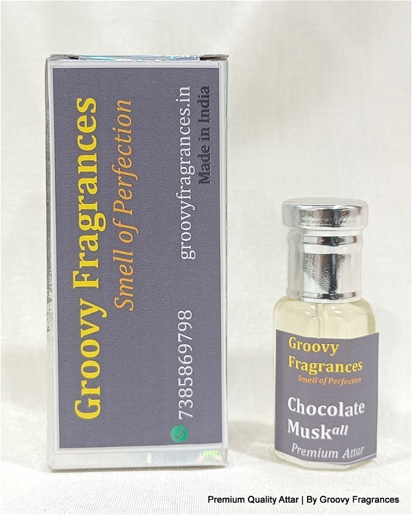 Groovy Fragrances Chocolate Musk Long Lasting Perfume Roll-On Attar | Unisex | Alcohol Free by Groovy Fragrances - 6ML