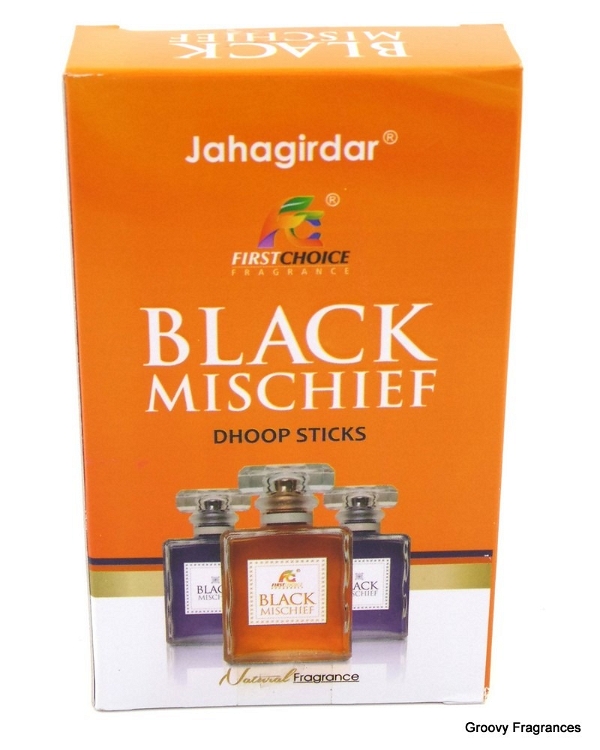 First Choice Black Mischief Dhoop Sticks Pure Premium Quality Fragrance India Product - 20 Sticks