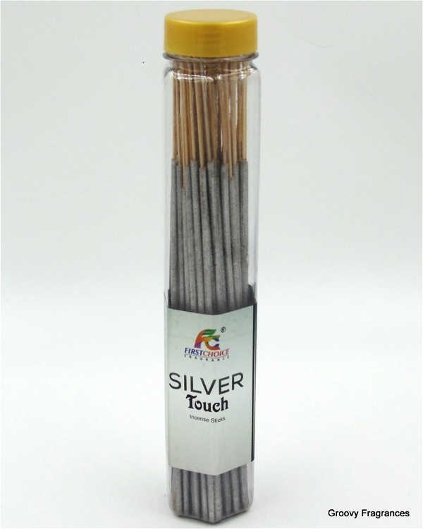 FIRSTCHOICE SILVER TOUCH Original NATURAL INCENSE STICKS Long Lasting Mesmerizing Scent Luxury Perfume Agarbatti | NO CHARCOAL - 100GM