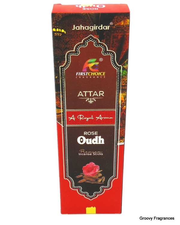FIRSTCHOICE ROSE OUDH Original NATURAL INCENSE STICKS Long Lasting Mesmerizing Scent Luxury Perfume Agarbatti | NO CHARCOAL - 100GM