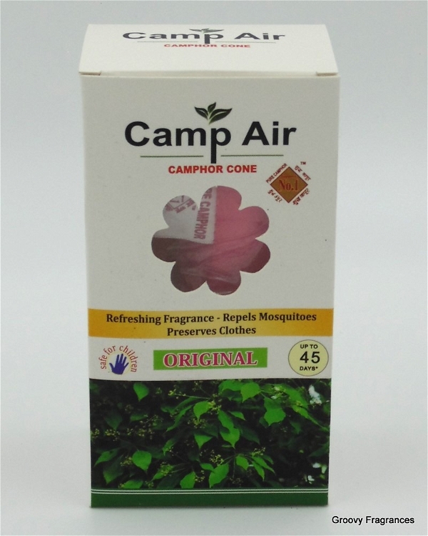 CampAir CAMP AIR Camphor Cone ORIGINAL Refreshing Fragrance - Repel Mosquitoes - Preserves Clothes - 50G (ORGANIC) - 50gm
