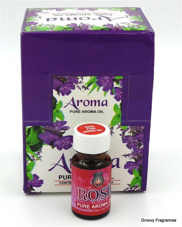 Aroma Rose Pure Aroma Oil | 100% Pure & Natural | Premium Therapeutic Grade | Diffuser Oil | Aroma Oil | For Relaxation, Sleep, Tension Relief and Skin Care (10 ml) - 10ML