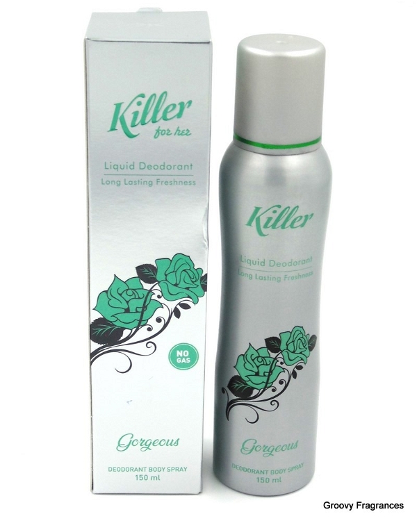 Killer KILLER Gorgeous Liquid Deodorant Long Lasting Freshness Body Spray No Gas - For Her - 150ML