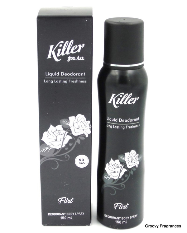 Killer KILLER Flirt Liquid Deodorant Long Lasting Freshness Body Spray No Gas - For Her - 150ML