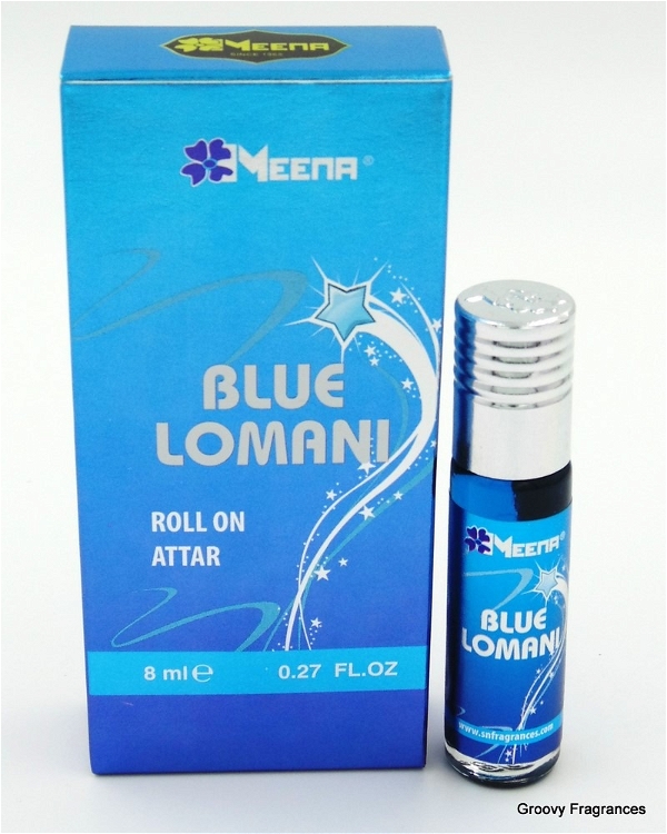 Meena Blue Lomani Attar Roll-On Free from ALCOHOL (8ml) (PACK OF 1) - 8ML