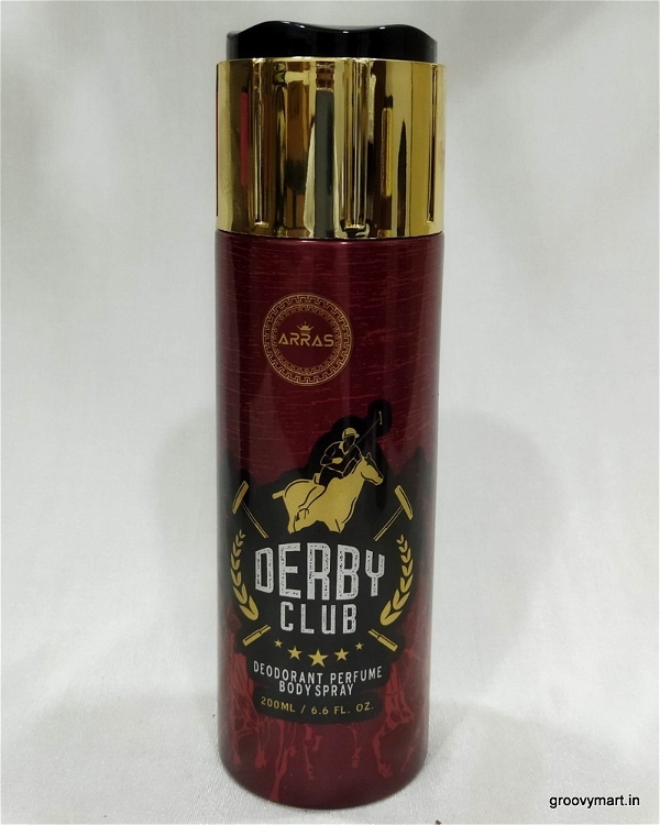 Arras arras derby club deodorant body spray refreshing long lasting deo for men (200 ml, pack of 1) - 200ML