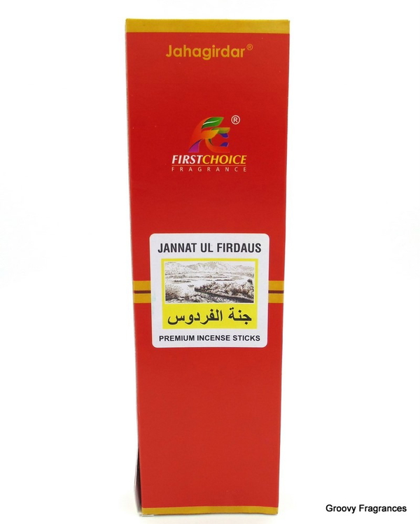 FIRSTCHOICE JANNAT UL FIRDAUS Original NATURAL INCENSE STICKS Long Lasting Mesmerizing Scent Luxury Perfume Agarbatti | NO CHARCOAL - 100GM