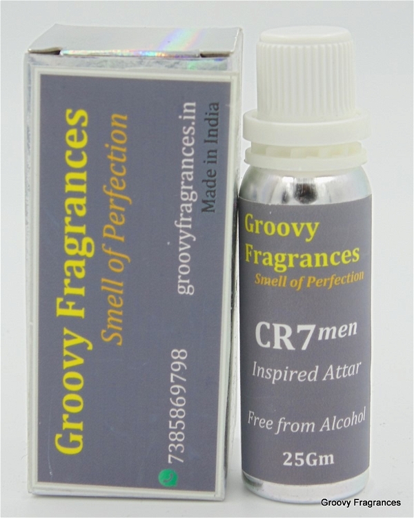 Groovy Fragrances CR7 Long Lasting Perfume Roll-On Attar | For Men | Alcohol Free by Groovy Fragrances - 25Gm