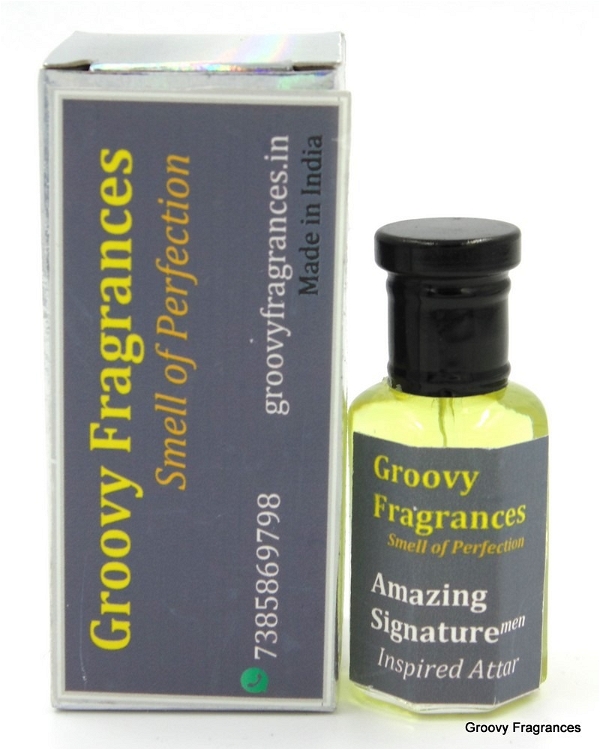 Groovy Fragrances Amazing Signature Long Lasting Perfume Roll-On Attar | For Men | Alcohol Free by Groovy Fragrances - 12ML