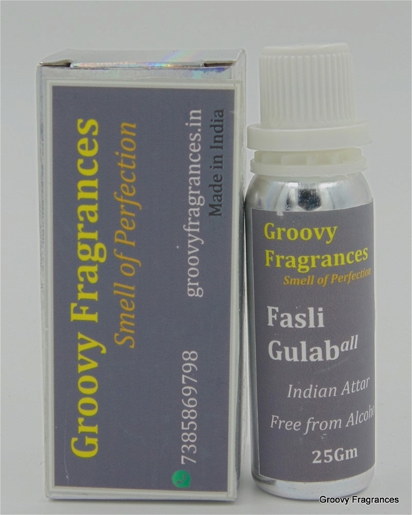Groovy Fragrances Fasli Gulab Long Lasting Perfume Roll-On Attar | Unisex | Alcohol Free by Groovy Fragrances - 25Gm
