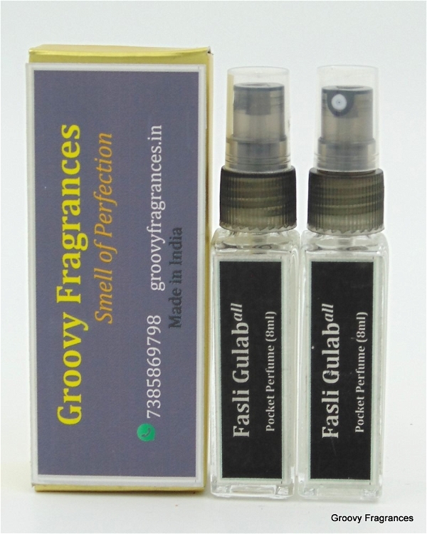 Groovy Fragrances Fasli Gulab Long Lasting Pocket Perfume 8ML (Pack of 2) | Unisex | By Groovy Fragrances - 8ML
