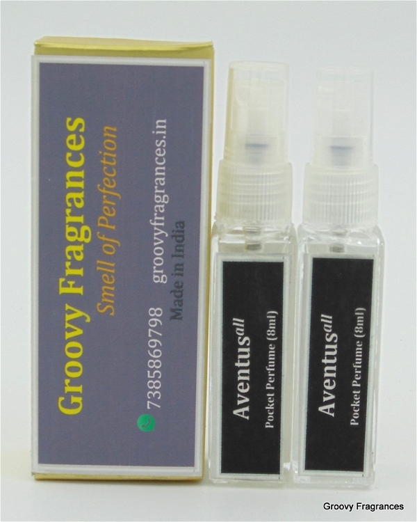 Groovy Fragrances Aventus Long Lasting Pocket Perfume 8ML (Pack of 2) | Unisex | By Groovy Fragrances - 8ML