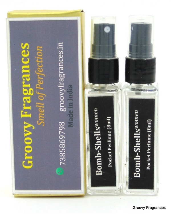 Groovy Fragrances Bomb-Shells Long Lasting Pocket Perfume 8ML (Pack of 2) | For Women | By Groovy Fragrances - 8ML