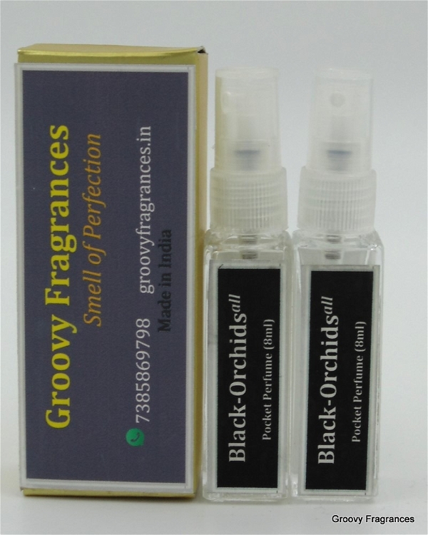 Groovy Fragrances Black-Orchids Long Lasting Pocket Perfume 8ML (Pack of 2) | Unisex | By Groovy Fragrances - 8ML