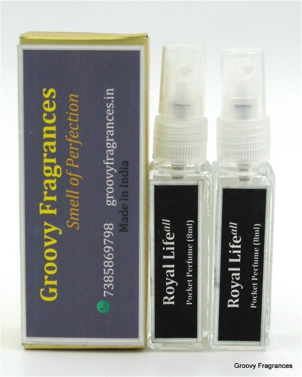 Groovy Fragrances Royal Life Long Lasting Pocket Perfume 8ML (Pack of 2) | Unisex | By Groovy Fragrances - 8ML