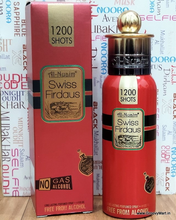 Al Nuaim Swiss Firdaus Long Lasting Perfume Spray 100ML Free From Alcohol - 100ML