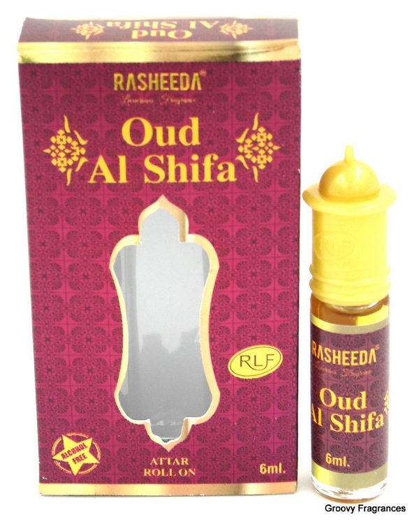Rasheeda Oud Al Shifa Perfume Roll-On Attar Free from ALCOHOL - 6ML