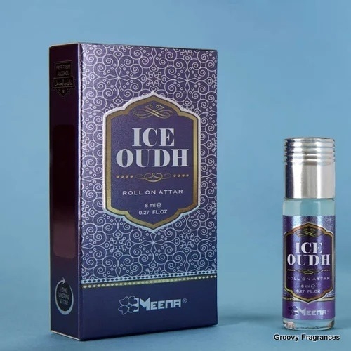 Meena ICE OUDH Attar Roll-On Free from ALCOHOL (8ml) (PACK OF 1) - 8ML