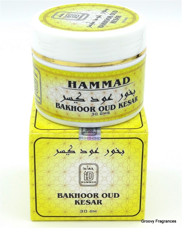 HAMMAD Bakhoor OUD KESAR Pure Premium Quality UAE product - 30 gms - 30GM