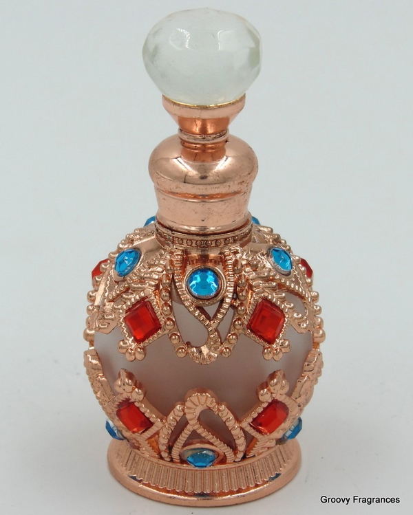 Groovy Fragrances Exclusive Designer Fancy Round Empty Attar Bottle D15 - Pink - Pink