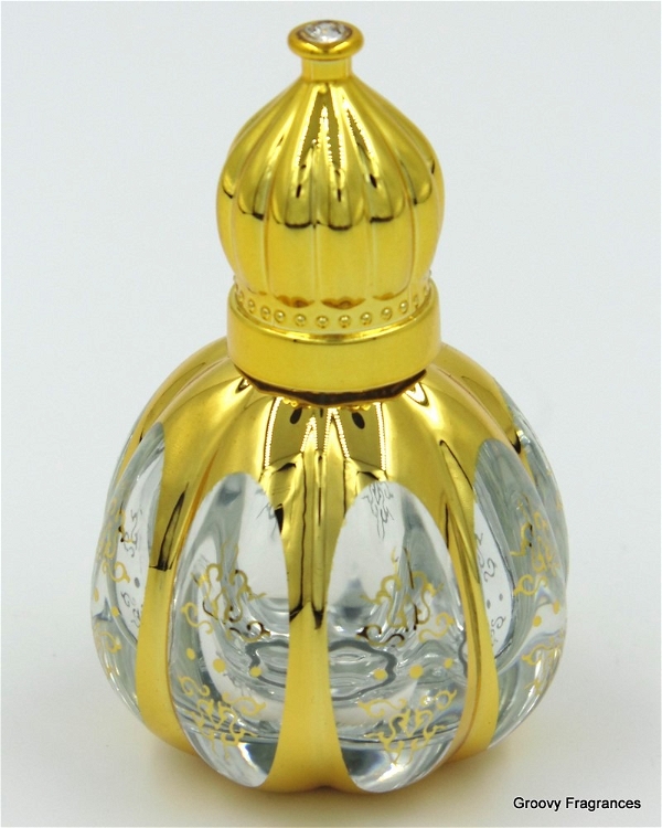 Groovy Fragrances Exclusive Golden Fancy Designer Bottle Empty Attar Bottle D18 - Type 3