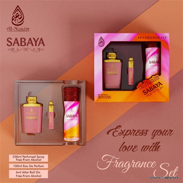 AL-Nuaim Al Nuaim Sabaya Fragrance Set 3 In 1 - Perfume & EPD & Attar Gift Set - 200ML+100ML+6ML
