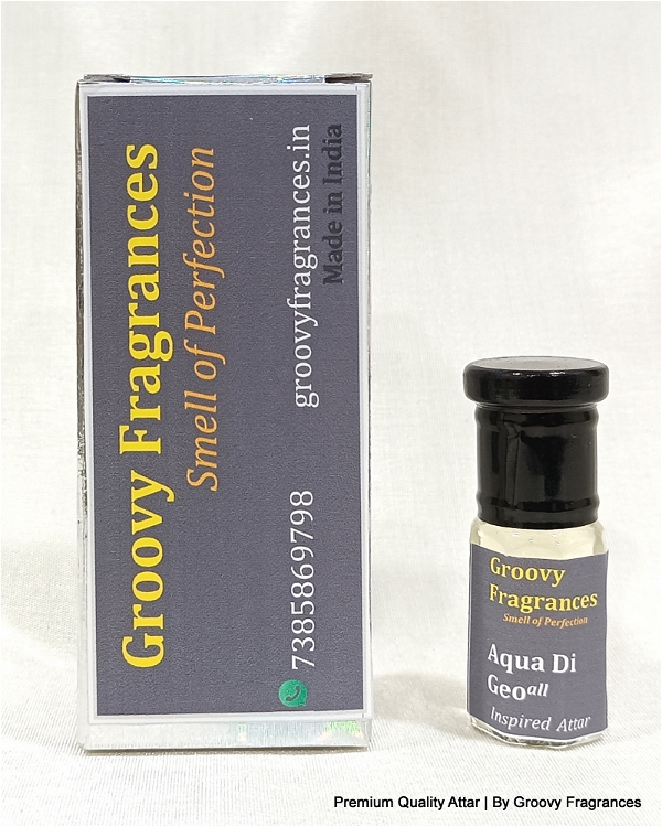 Groovy Fragrances Aqua Di Geo Long Lasting Perfume Roll-On Attar | Unisex | Alcohol Free by Groovy Fragrances - 3ML