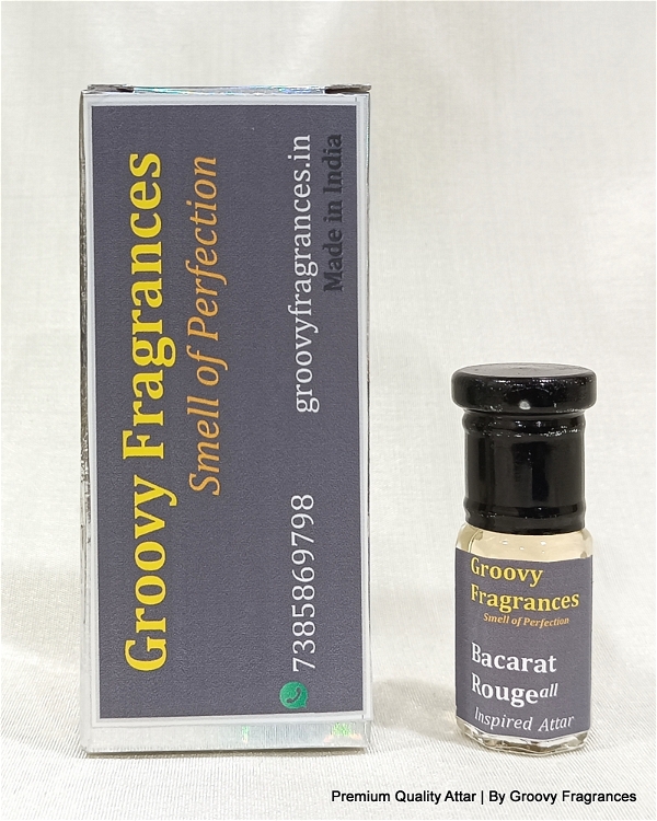 Groovy Fragrances Bacarat Rouge Long Lasting Perfume Roll-On Attar | Unisex | Alcohol Free by Groovy Fragrances - 3ML