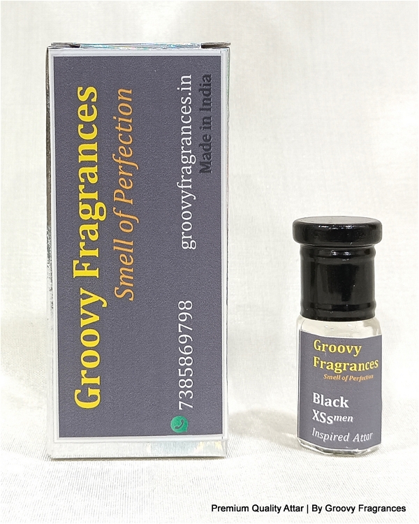 Groovy Fragrances Black XSs Long Lasting Perfume Roll-On Attar | For Men | Alcohol Free by Groovy Fragrances - 3ML
