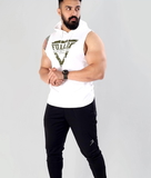 Fuaark Crest Sleeveless HoodieWhite - White, XXL