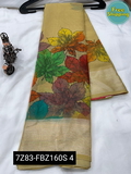 Fabric pure chiffon With blouse with beautifully veiwing border - Black, Free Size