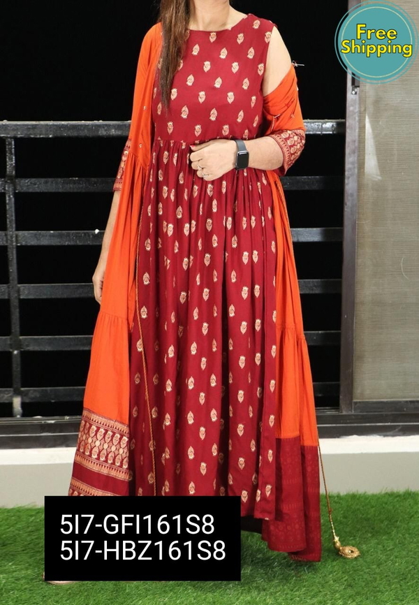 KURTI REYON FABRICS SHRUG REYON WITH HAND WORK AND PRINTING WORK ABD TUSSULS - Blue, 6XL