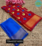 SAREE - SOFT FAUX MOSS CHIFFON - Pelorous, Free Size