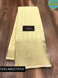 Pure georgette golden buti weaving sarees with Kanchi borders along with blouse  - Red, Free Size