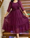 Graceful Georgette Dress for Women .Graceful Georgette Dress  - S M L XL
