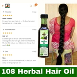 108 Herbs Hair Oil - ( 200ml ) Hair Growth /108 மூலிகைகள் முடி எண்ணெய் - முடி வளர்ச்சி - 2 Bottle